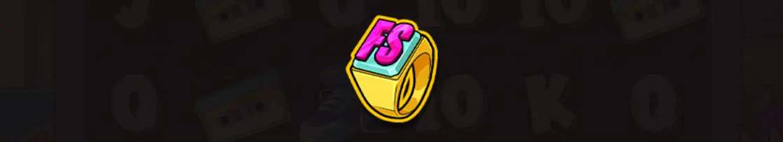 Écran de tours gratuits La Chance du Rappeur affichant 8 tours restants en haut, grille 6x5 avec cases marquées illuminées persistantes entre les spins, Smokey en tenue de rappeur sur le côté, fond urbain avec graffitis hip-hop